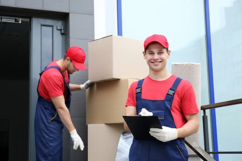 Commercial moving team planning a business relocation in Kennington