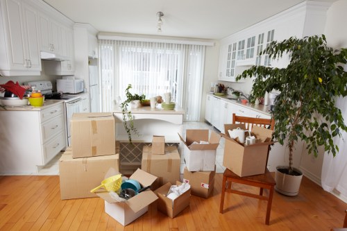 Removal van loading at a residential property in Kennington