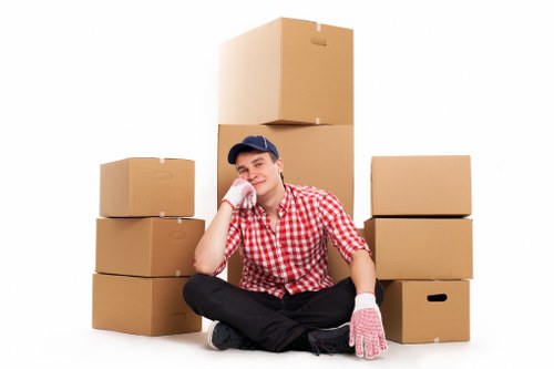 Careful wrapping and labelling of household items before moving day